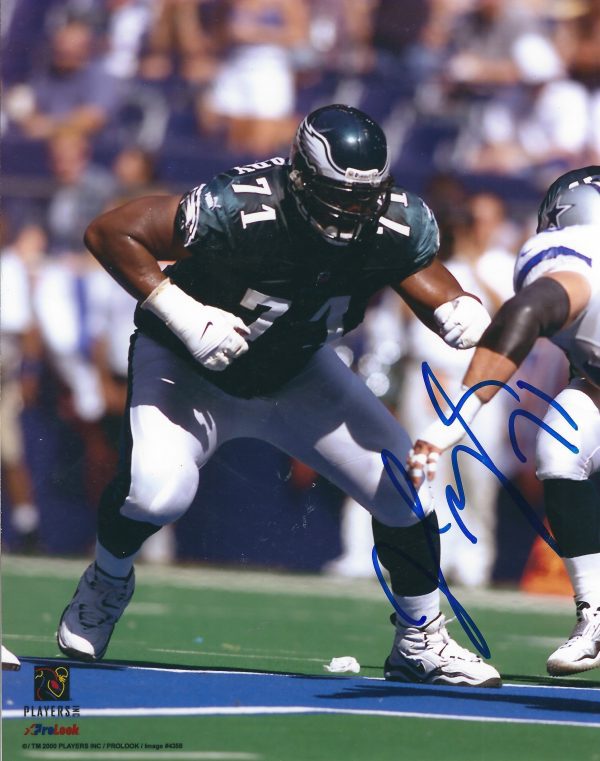 Autographed JERMAINE MAYBERRY 8X10 Philadelphia Eagles Photo