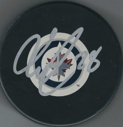 Autographed JACK ROSLOVIC Winnipeg Jets Hockey Puck