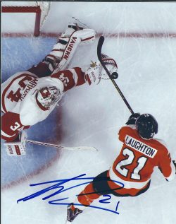 Autographed SCOTT LAUGHTON 8X10 Philadelphia Flyers Photo