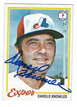 Autographed DAROLD KNOWLES 1978 Topps Card