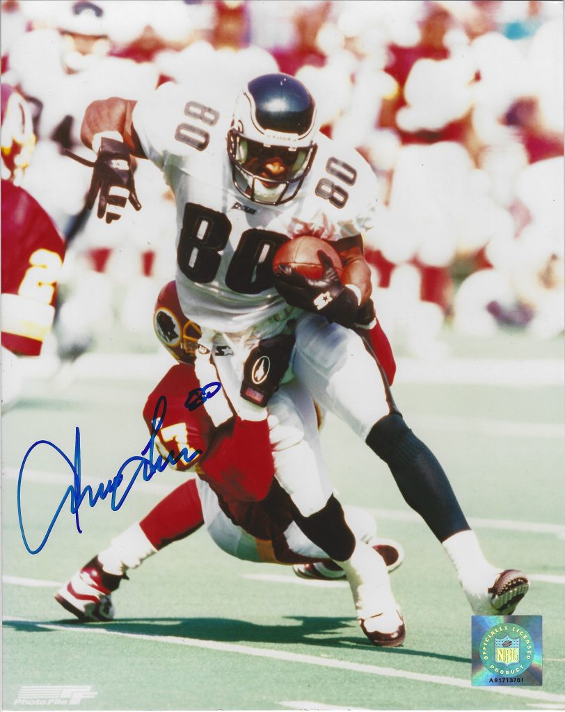 Autographed IRVING FRYAR 8x10 Philadelphia Eagles Photo - Main Line