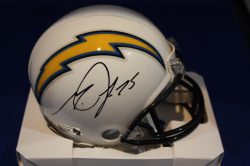 Autographed Melvin Gordon San Diego Chargers mini helmet with Gordon Hologram