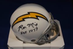 Autographed Ron Mix San Diego Chargers mini helmet with COA