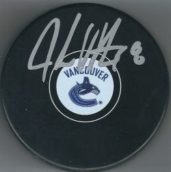 Autographed JAKE VIRTANEN Vancouver Canucks Hockey Puck