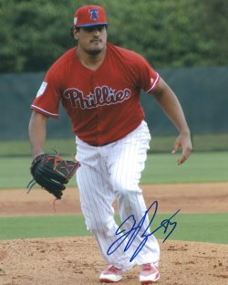 AUTOGRAPHED JAMES PAZOS 8X10 Philadelphia Phillies