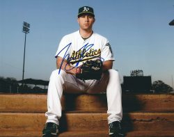 AUTOGRAPHED JEREMY BLEICH 8X10 Oakland A's Photo