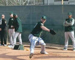 AUTOGRAPHED JEREMY BLEICH 8X10 Oakland A's Photo