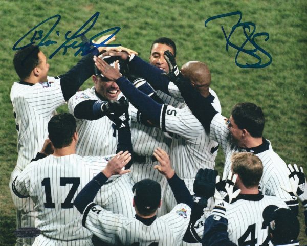 AUTOGRAPHED JIM LEYRITZ  & DARRYL STRAWBERRY 8x10 New York Yankees Photo