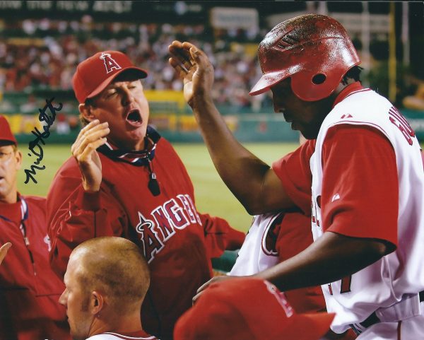 AUTOGRAPHED MICKEY HATCHER 8X10 California Angels Photo