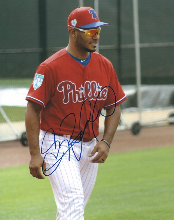 AUTOGRAPHED GREGORIO PETIT 8X10 Philadelphia Phillies