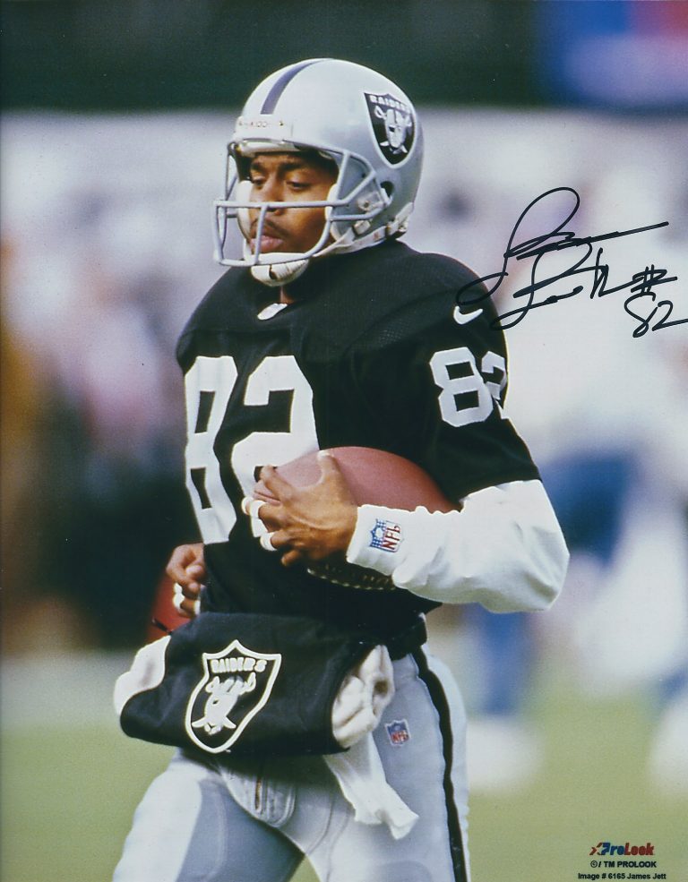 Autographed JAMES JETT 8x10 Oakland Raiders photo Main Line Autographs