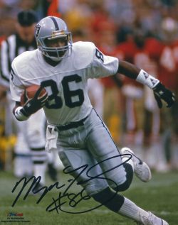 Autographed MERVYN FERNANDEZ 8x10 Oakland Raiders photo