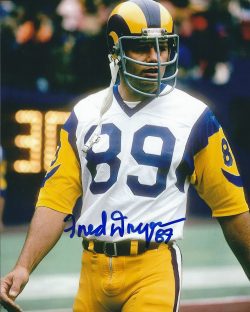 AUTOGRAPHED FRED DRYER 8X10 Los Angeles Rams Photo