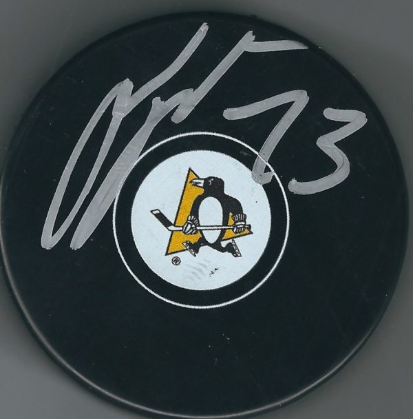 Autographed JACK JOHNSON Pittsburgh Penguins Hockey Puck