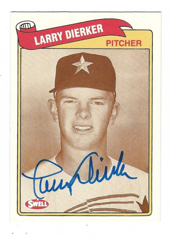 Autographed LARRY DIERKER 1989 SWELL Card