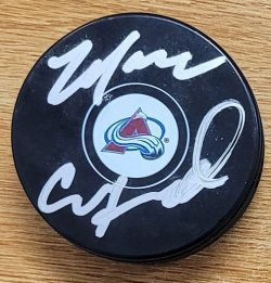 Autographed MARC CRAWFORD Colorado Avalanche Hockey Puck