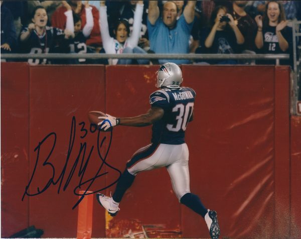AUTOGRAPHED BRANDON MCGOWAN 8X10 New England Patriots Photo