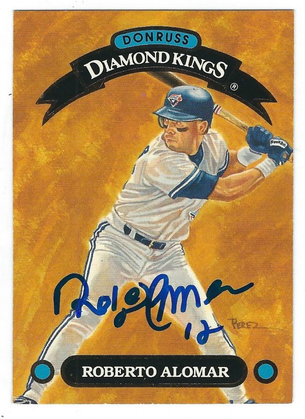 Autographed ROBERTO ALOMAR 1993 Donruss Diamond King