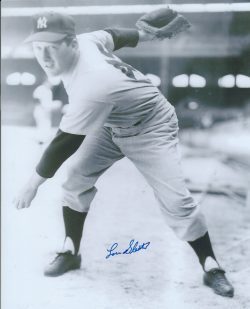 AUTOGRAPHED LOU SLEATER 8x10 New York Yankees Photo