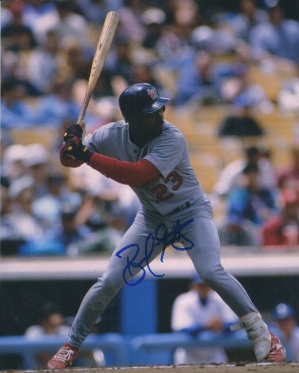 AUTOGRAPHED BERNARD GILKEY 8x10 St. Louis Cardinals photo