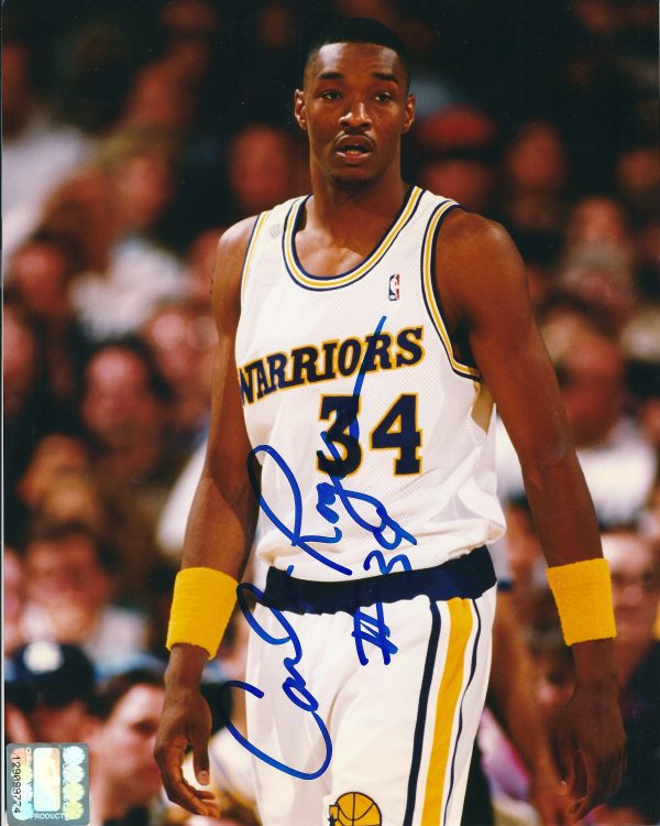 AUTOGRAPHED CARLOS ROGERS 8X10 Golden State Warriors Photo