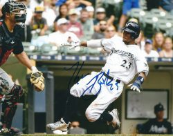 AUTOGRAPHED KEON BROXTON 8X10 Milwaukee Brewers Photo