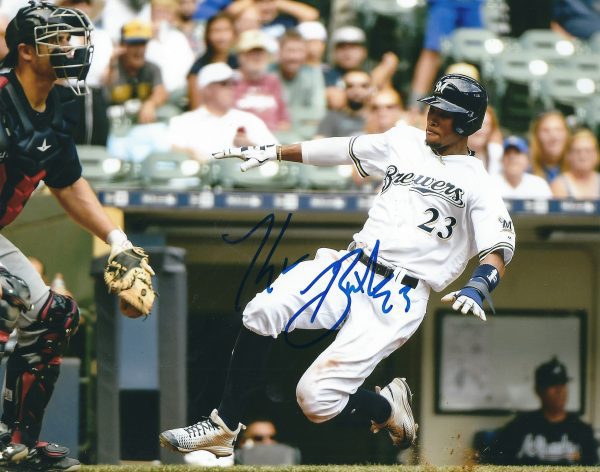 AUTOGRAPHED KEON BROXTON 8X10 Milwaukee Brewers Photo