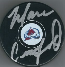 Autographed MARC CRAWFORD Colorado Avalanche Hockey Puck