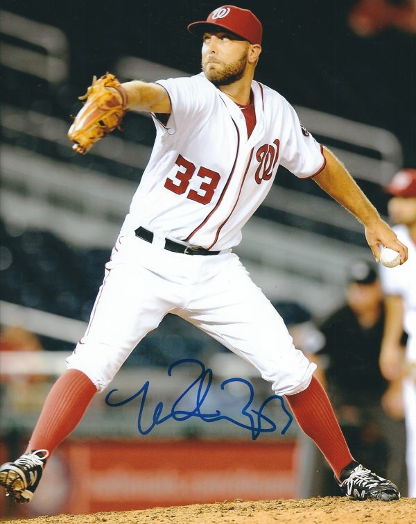 Autographed Matt Grace 8X10 Washington Nationals Photo