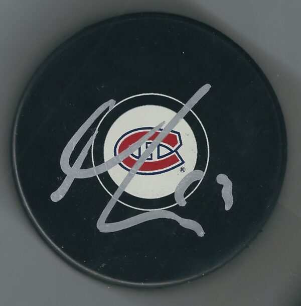Autographed MAX DOMI Montreal Canadiens Hockey Puck