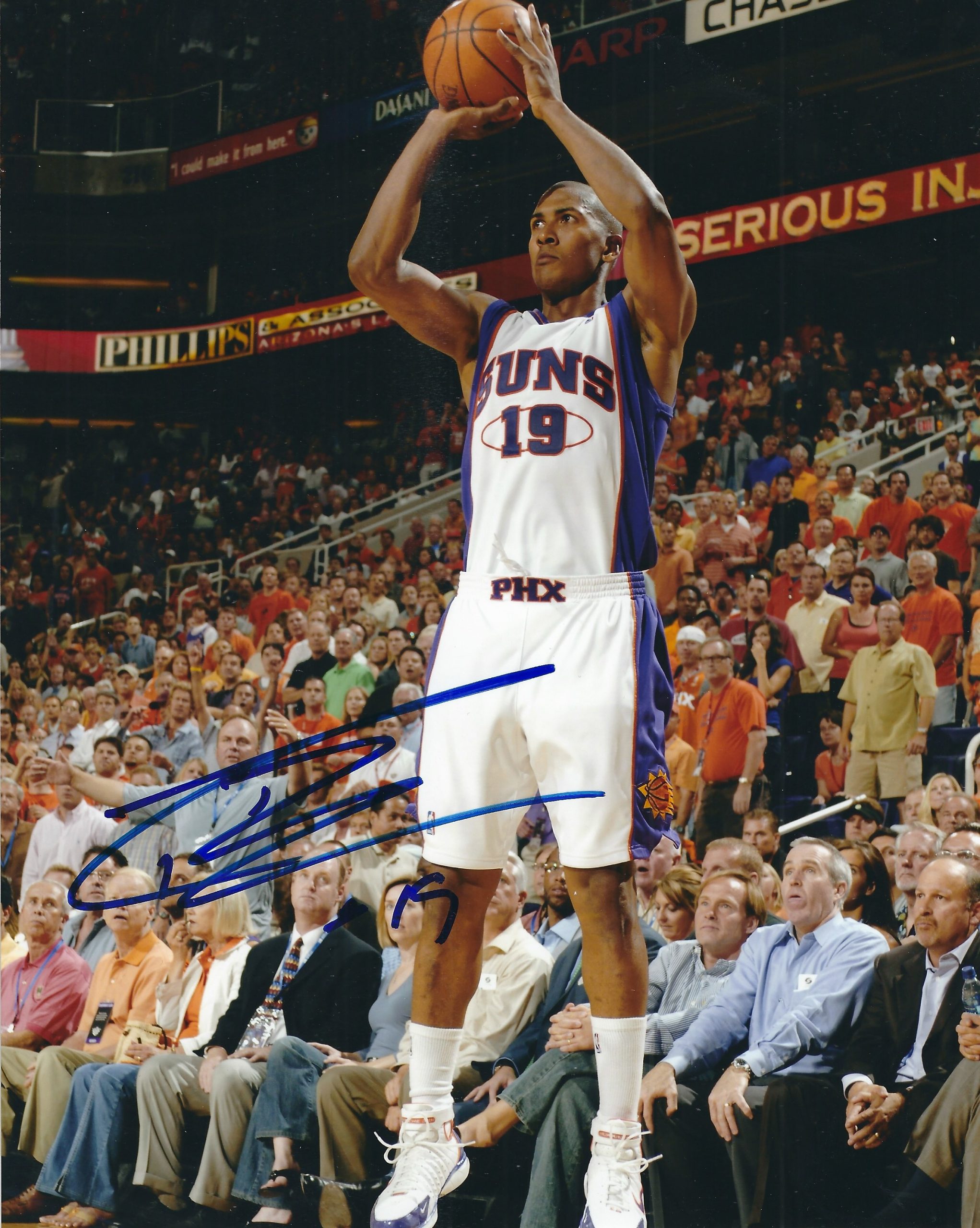 Autographed RAJA BELL 8X10 Phoenix Suns Photo Main Line Autographs