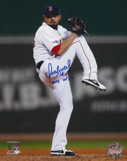 AUTOGRAPHED FRANKLIN MORALES 8X10 Boston Red Sox photo