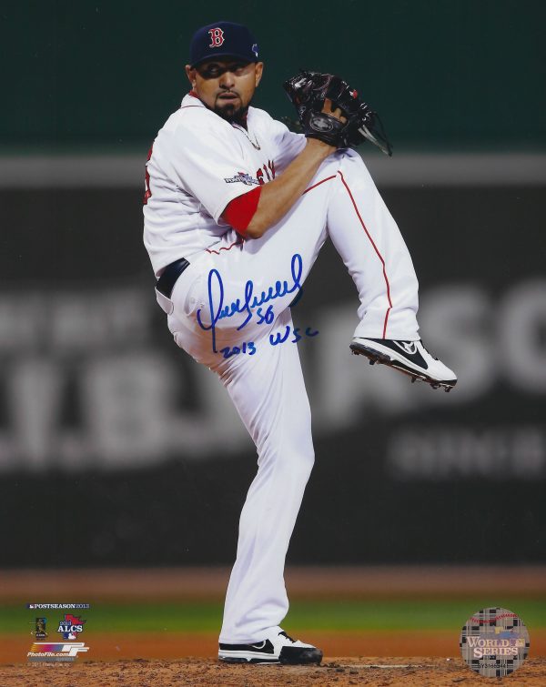 AUTOGRAPHED FRANKLIN MORALES 8X10 Boston Red Sox photo