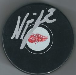 Autographed NICK JENSEN Detroit Red Wings Hockey Puck