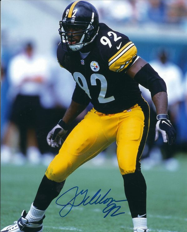Autographed JASON GILDON 8X10 Pittsburgh Steelers Photo