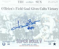 Autographed JIM O'BRIEN 8X10 Baltimore Colts photo