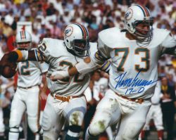 Autographed NORM EVANS Miami Dolphins 8X10 Photo