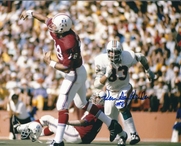 Autographed VERN DEN HERDER Miami Dolphins 8X10 Photo