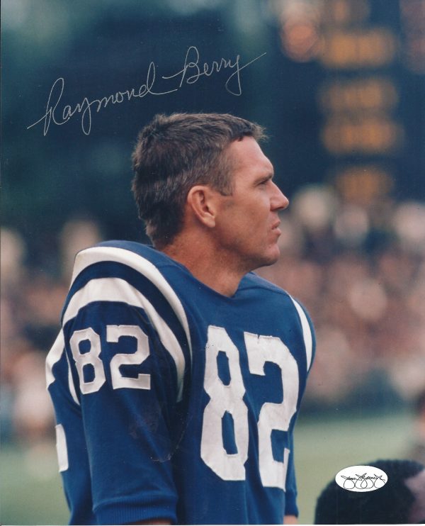 Autographed RAYMOND BERRY HOF 8X10 Baltimore Colts photo JSA