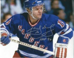 Autographed MARCEL DIONNE 8x10 New York Rangers Photo