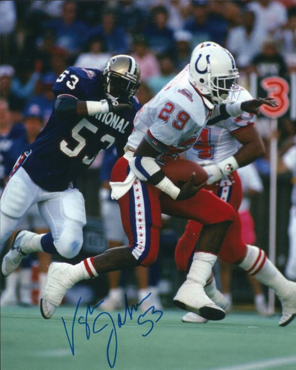 Autographed VAUGHAN JOHNSON 8X10 New Orleans Saints photo
