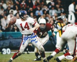 AUTOGRAPHED Y.A. TITTLE 8X10 New York Giants Photo