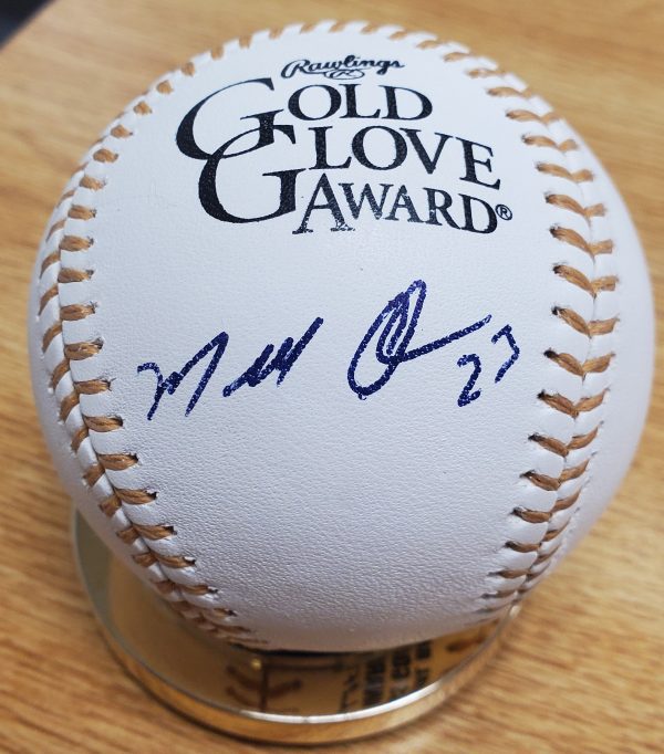 Autographed Marcel Ozuna Official Rawlings Gold Glove Major League Baseball w/ COA
