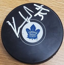 Autographed KEN WREGGET Toronto Maple Leafs Hockey Puck