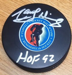 Autographed Marcel Dionne Hof 92 Hall of Fame Hockey Puck
