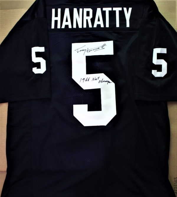 Autographed Terry Hanratty Notre Dame Custom Jersey - with COA