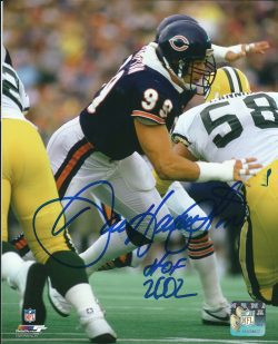 AUTOGRAPHED DAN HAMPTON 8x10 Chicago Bears Photo
