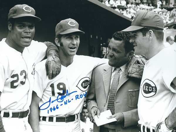 AUTOGRAPHED TOMMY HELMS 8x10 Cincinnati Reds Photo