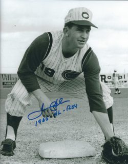 AUTOGRAPHED TOMMY HELMS 8x10 Cincinnati Reds Photo