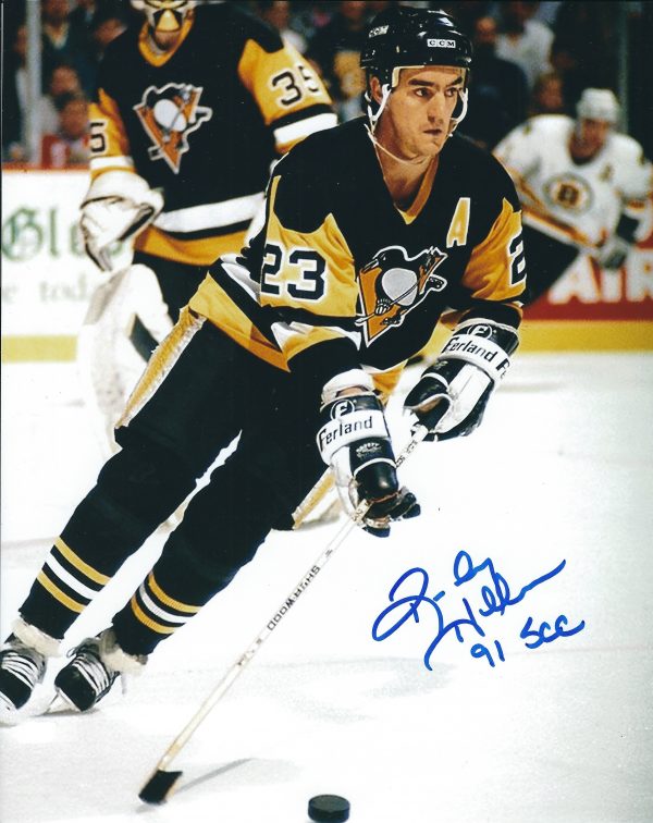 Autographed RANDY HILLIER 8x10 Pittsburgh Penguins Photo